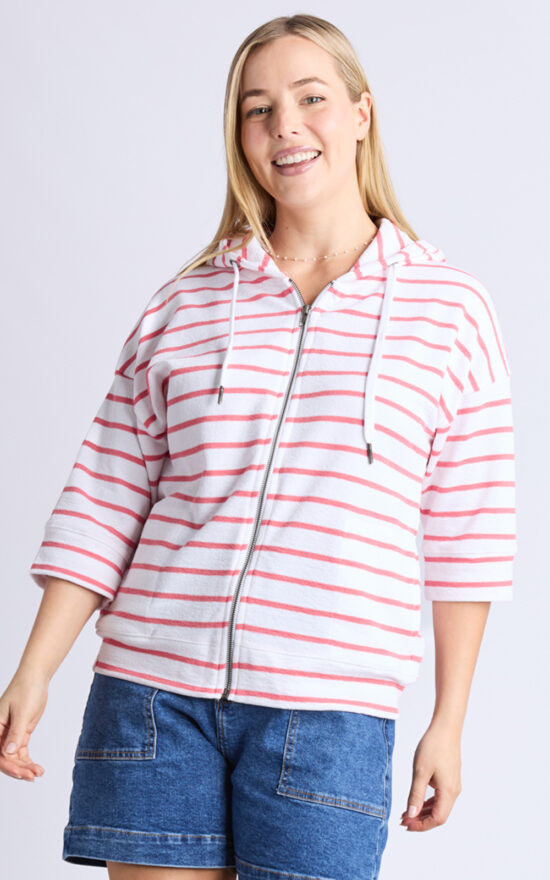 Beachy Hoodie Stripe product photo.