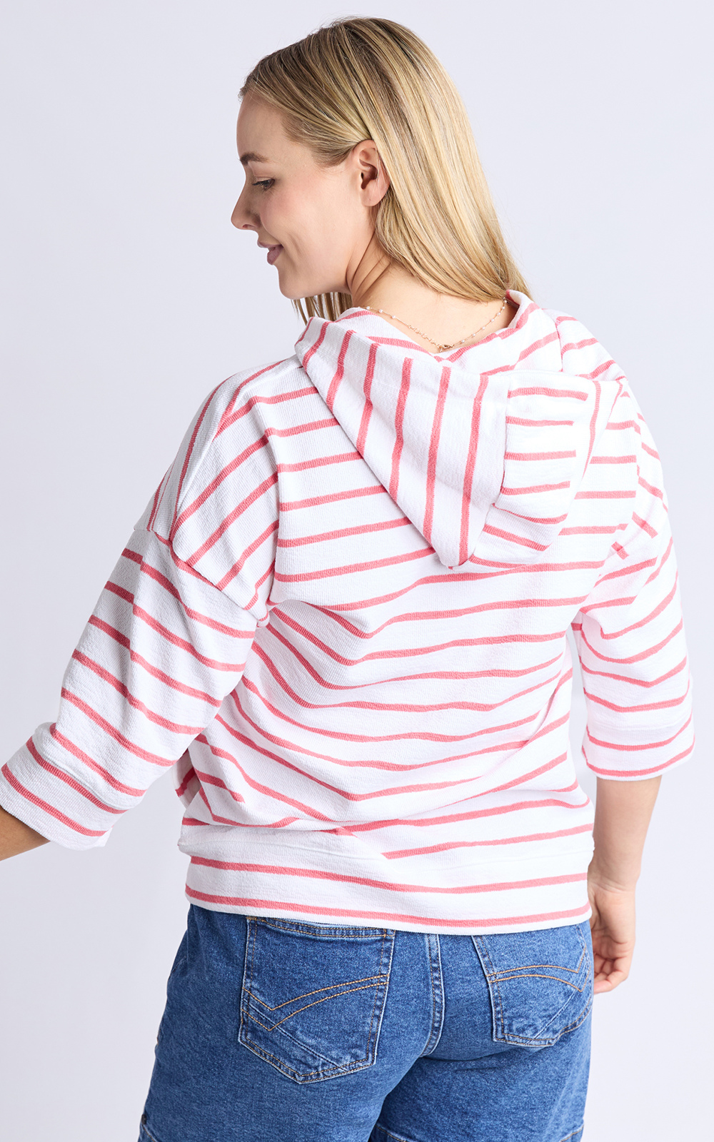 Beachy Hoodie Stripe product photo.