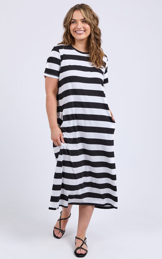 Adira Stripe Dress product photo.