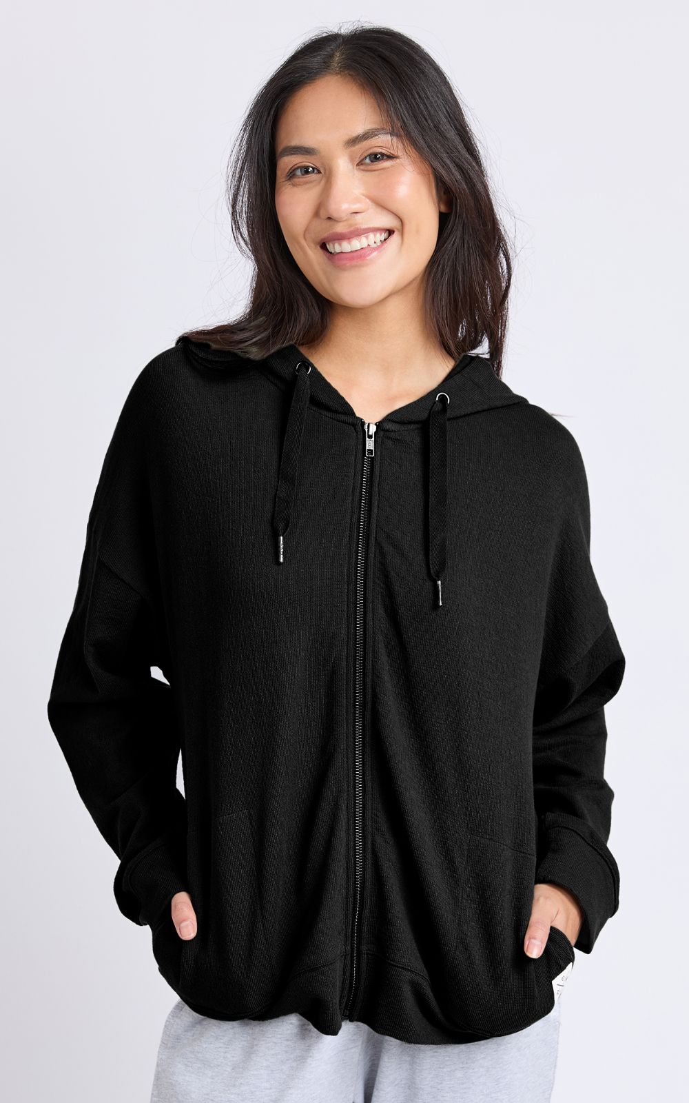 Beachy Zip Hoodie product photo.