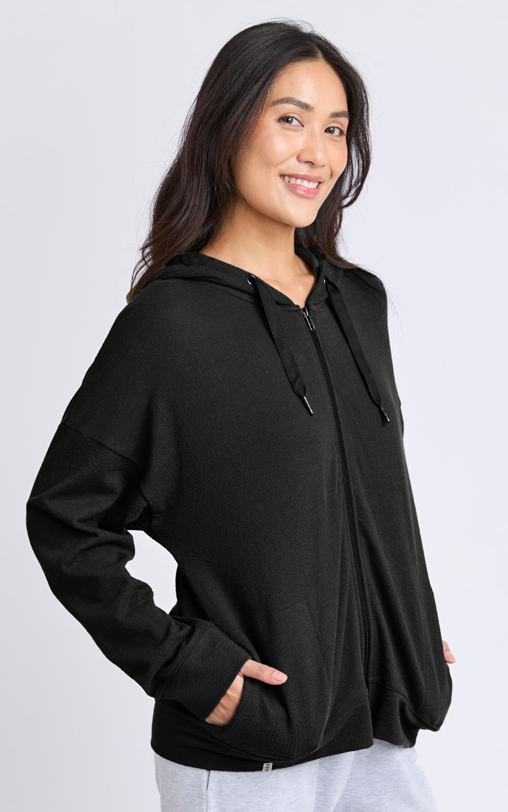 Beachy Zip Hoodie product photo.