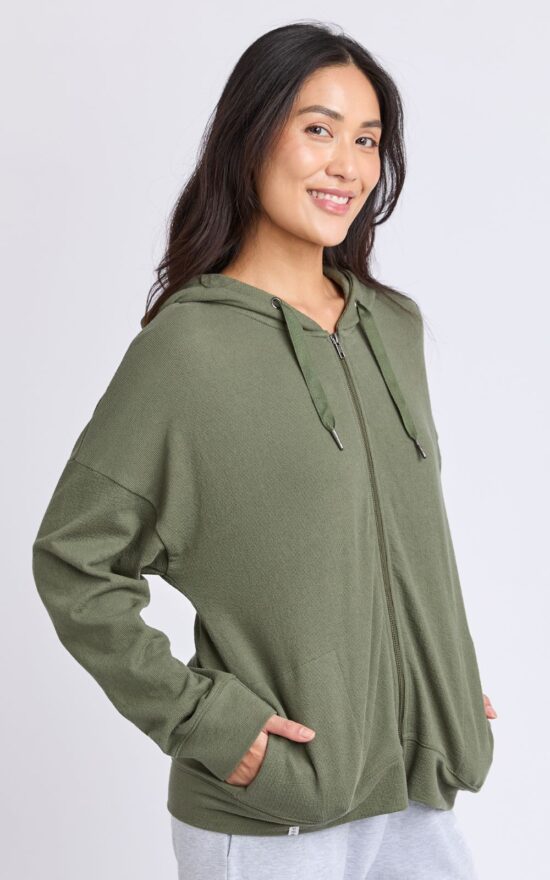 Beachy Zip Hoodie product photo.