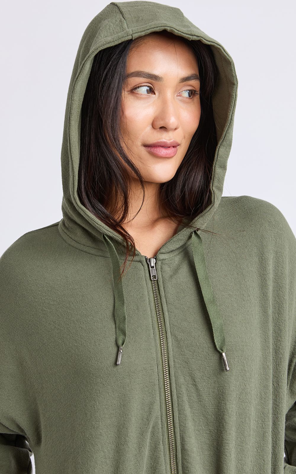 Beachy Zip Hoodie product photo.