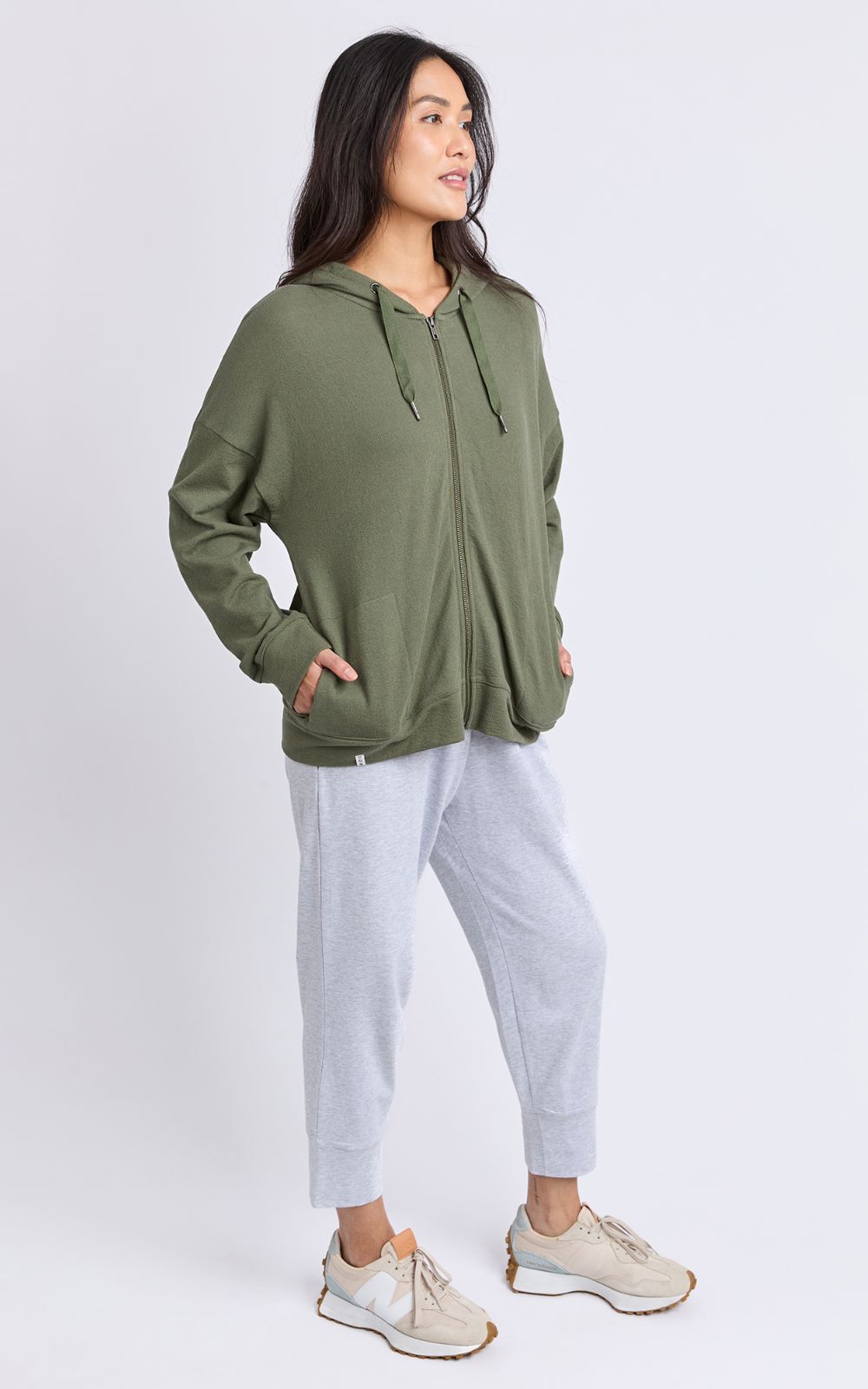 Beachy Zip Hoodie product photo.