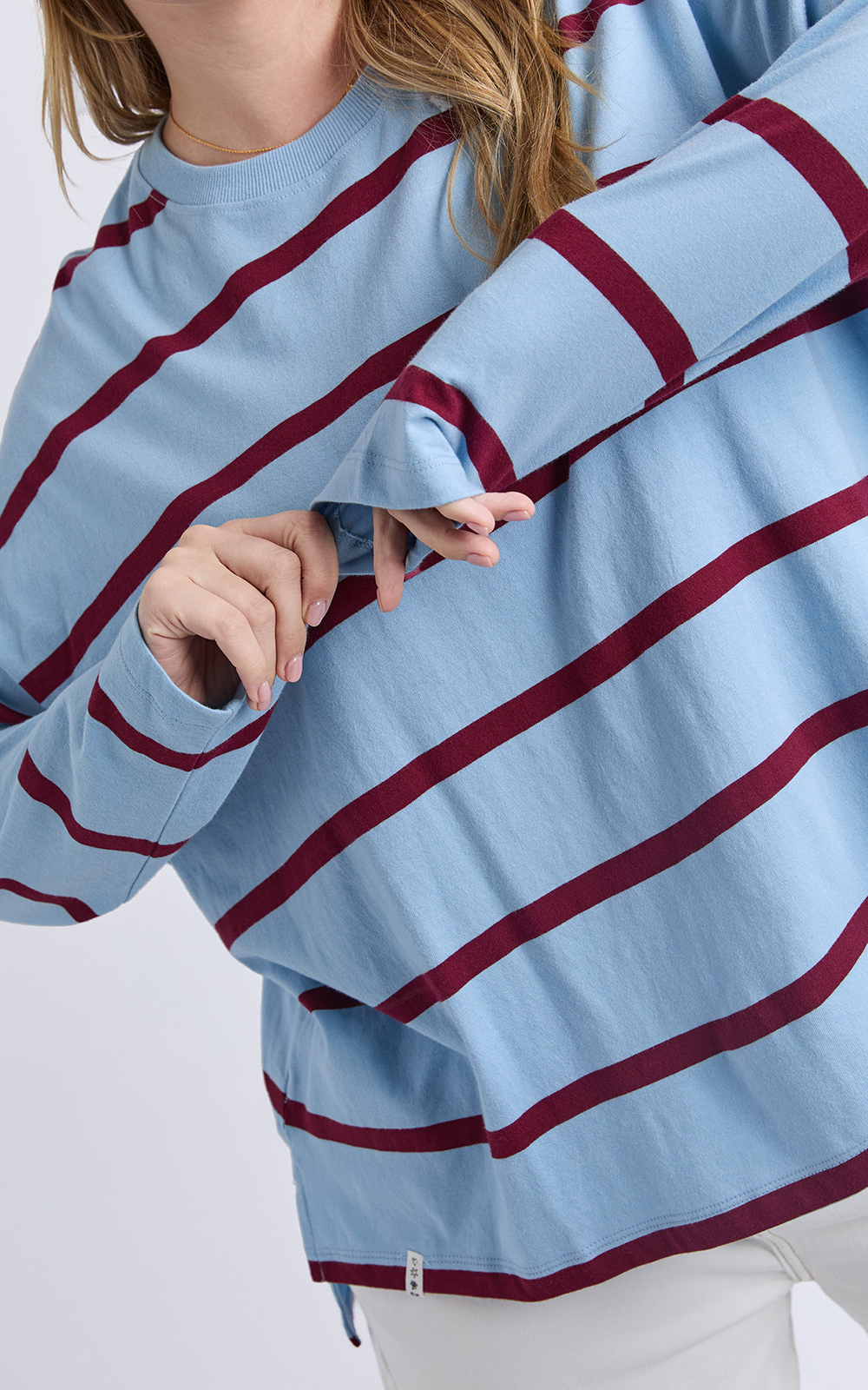 Callie Stripe Ls Tee product photo.