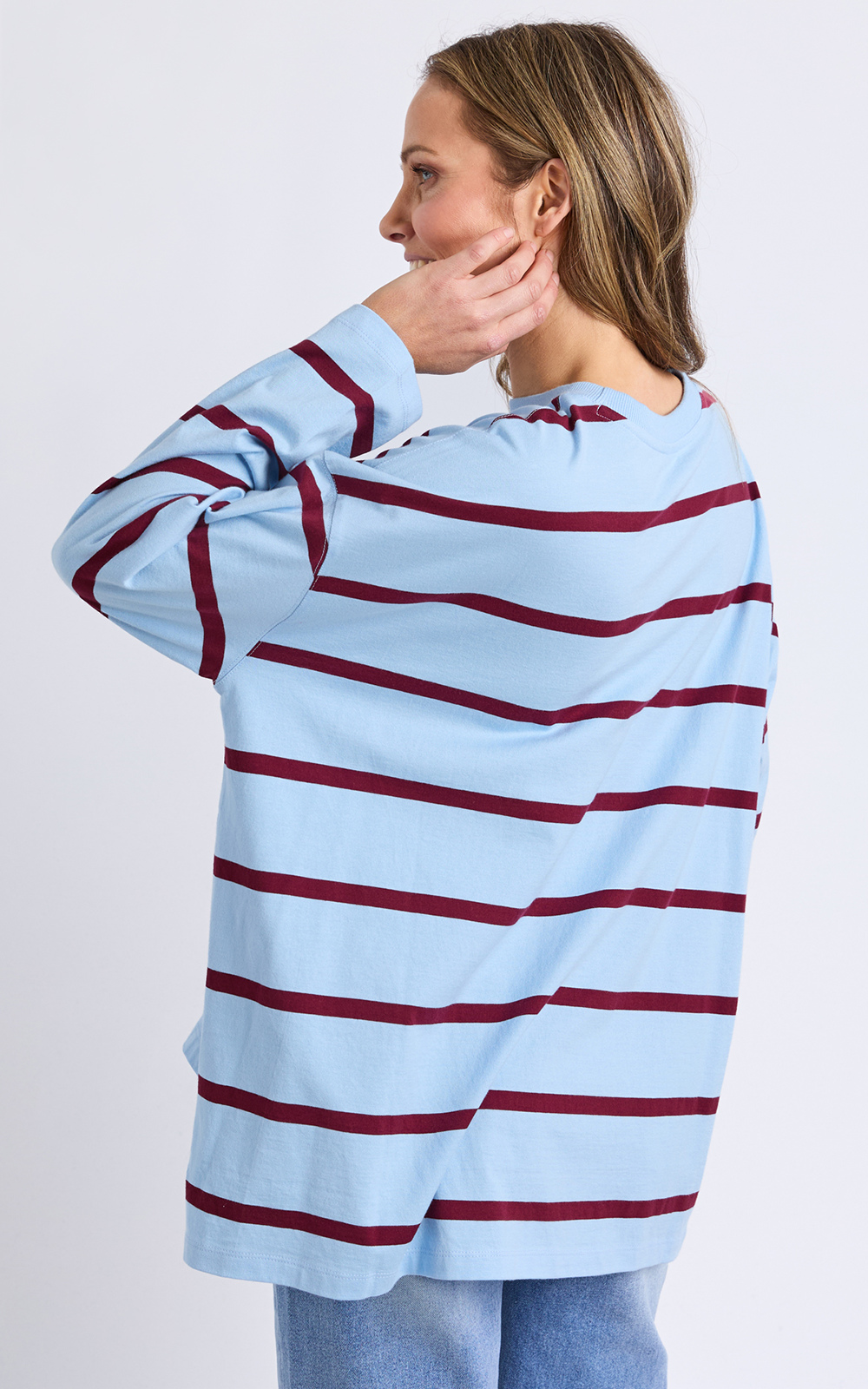 Callie Stripe Ls Tee product photo.