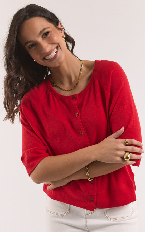 Yvette S/S Cardi product photo.