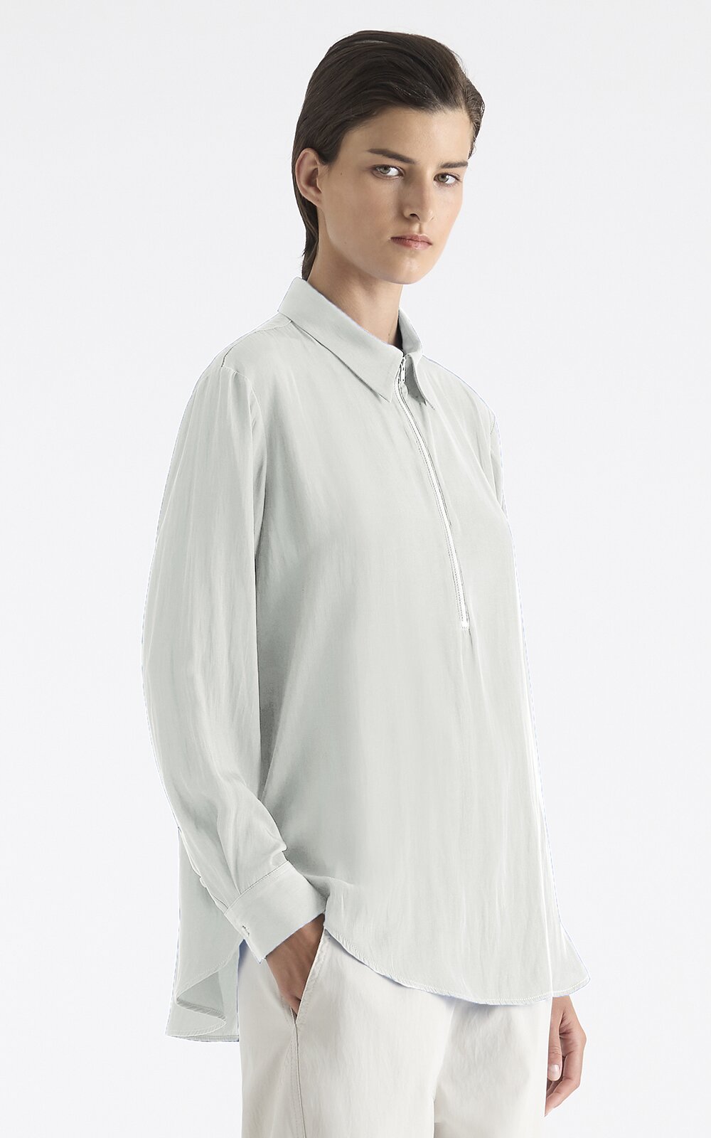 Zip Front Shirt product photo.