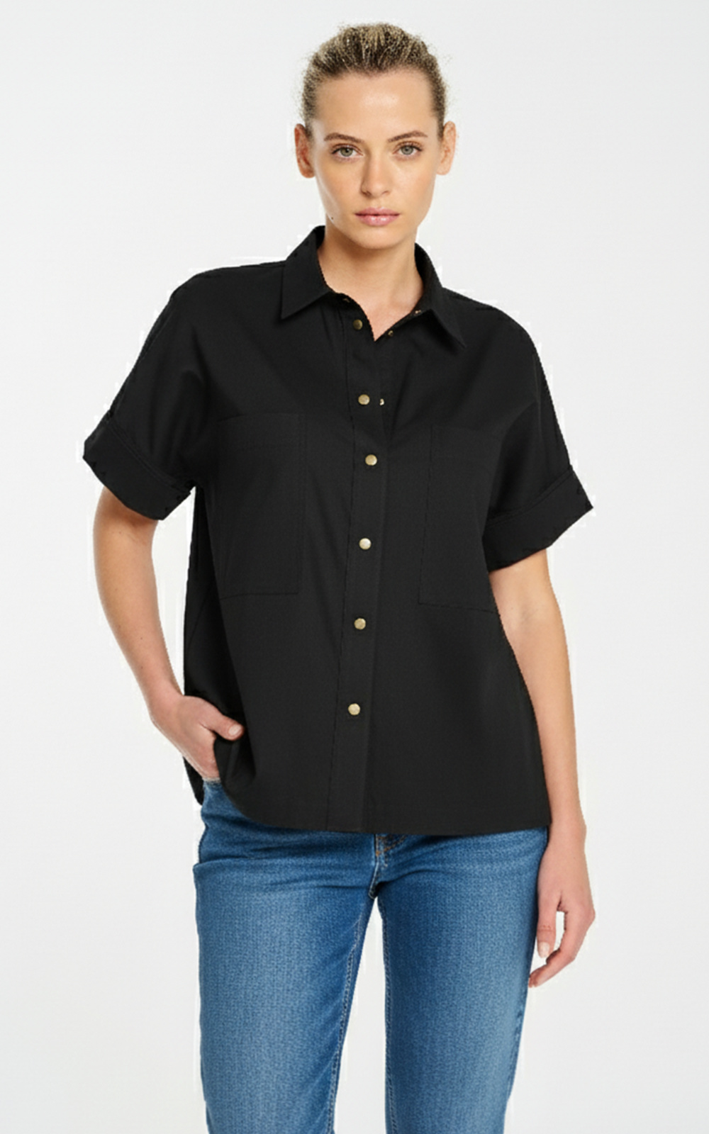 Stud Shell Shirt product photo.