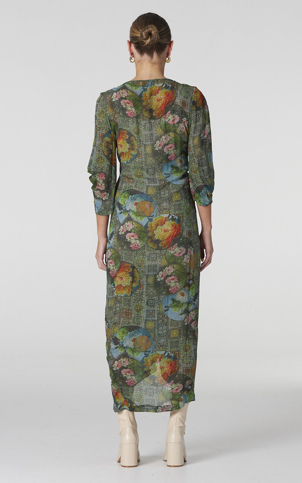 Oriental Beauty Tuck Dress product photo.