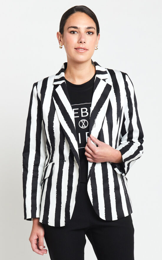 Painterly Boyfriend Jacket product photo.