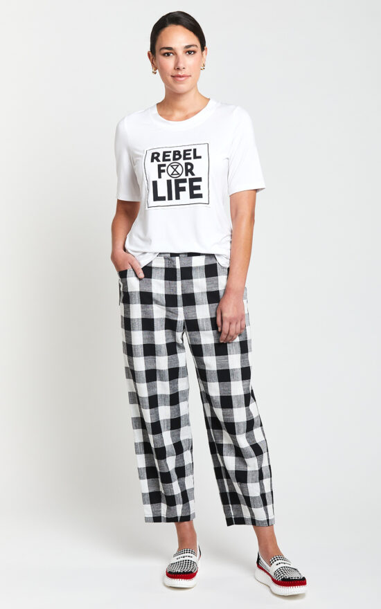 Gingham Devon Pant product photo.