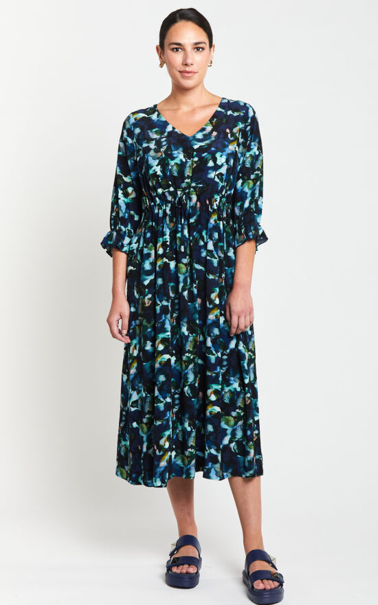 Troubled Water Shift Dress product photo.