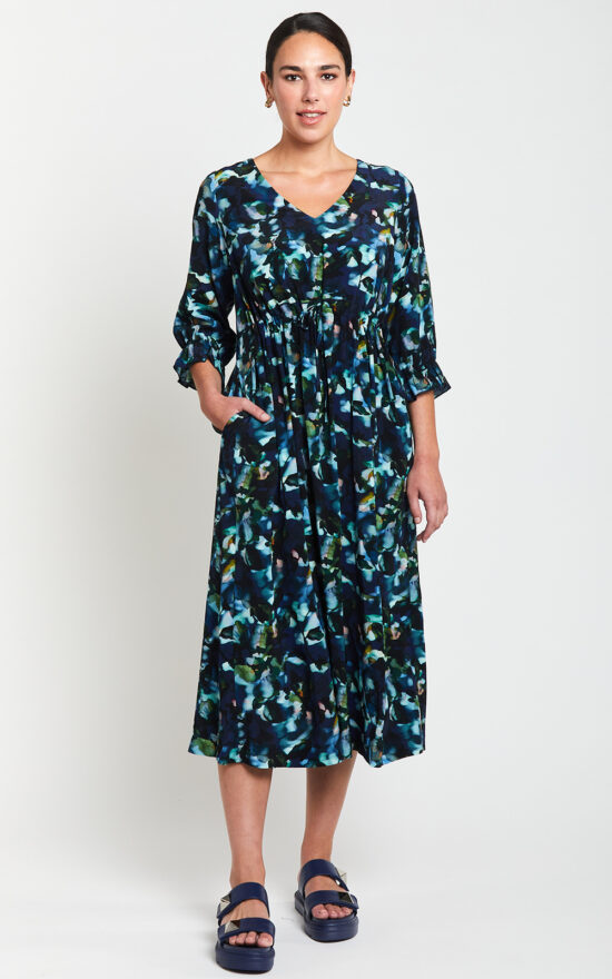 Troubled Water Shift Dress product photo.