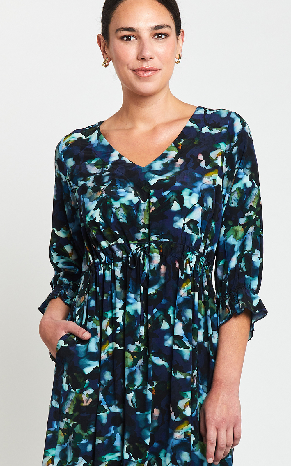 Troubled Water Shift Dress product photo.