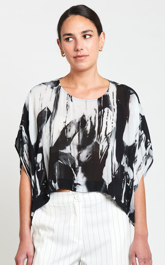 Cityscape Cropped Tee product photo.