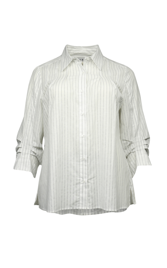 Pinstripe Pleat Shirt product photo.