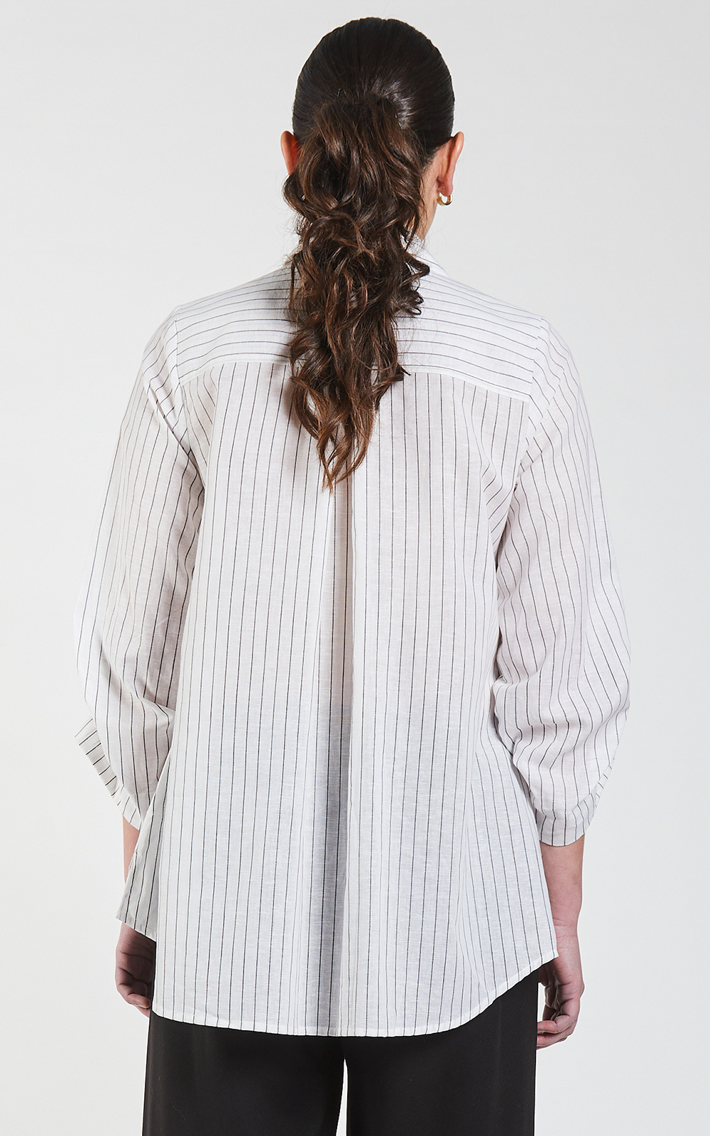 Pinstripe Pleat Shirt product photo.
