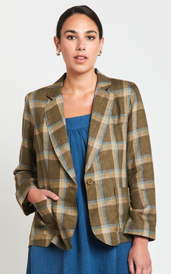 Dublin Linen Blazer product photo.