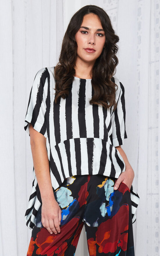 Painterly Drape Top product photo.