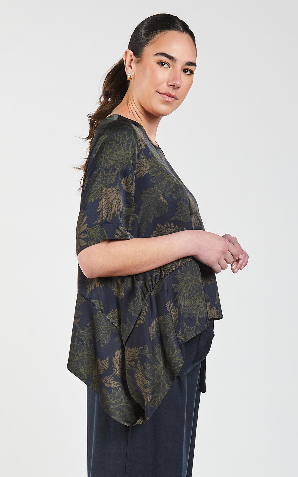 Autumn Drape Top product photo.