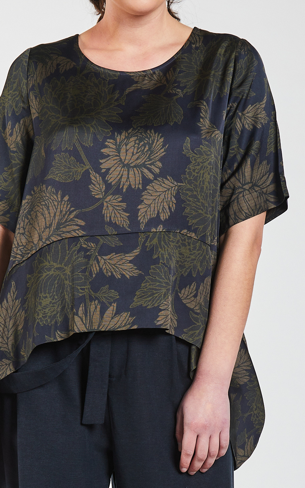 Autumn Drape Top product photo.