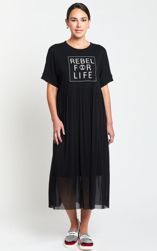 Rebel For Life Tee Dress product photo.