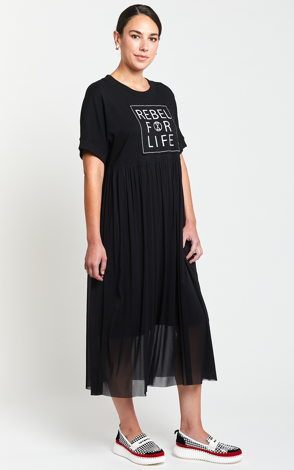 Rebel For Life Tee Dress product photo.