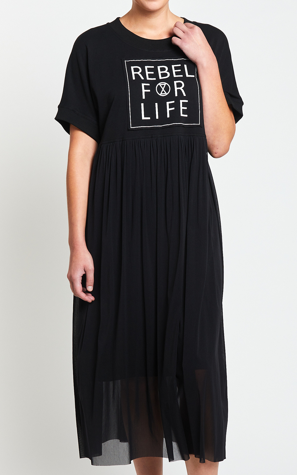Rebel For Life Tee Dress product photo.