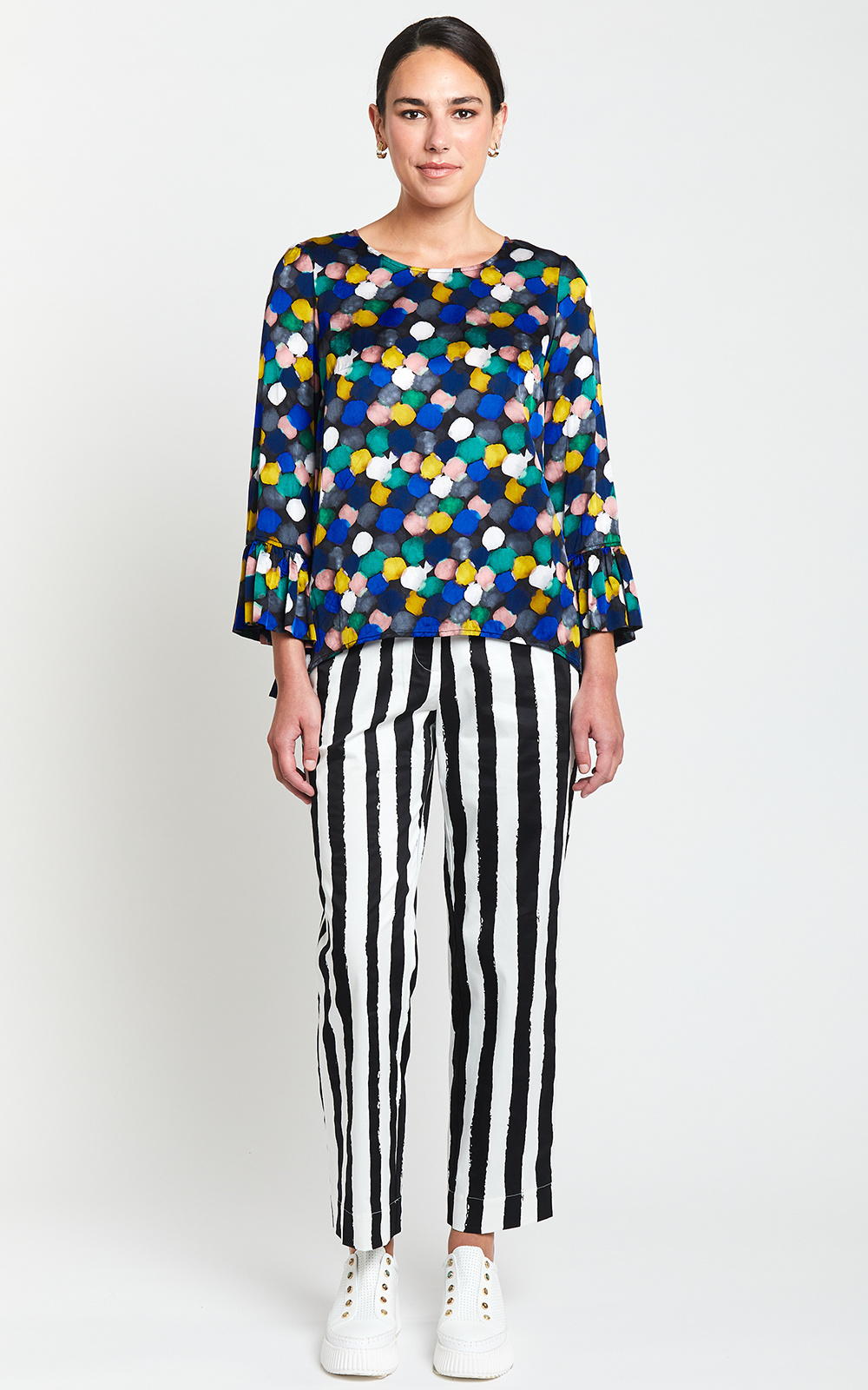 Painterly Straight Leg Pant product photo.