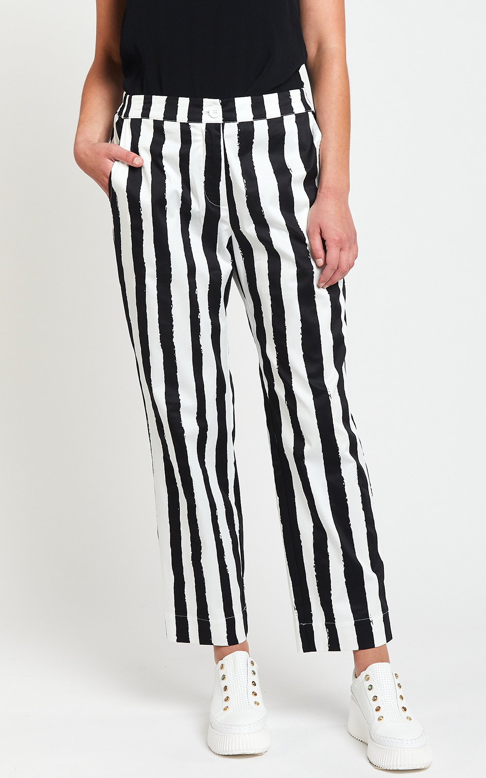 Painterly Straight Leg Pant product photo.