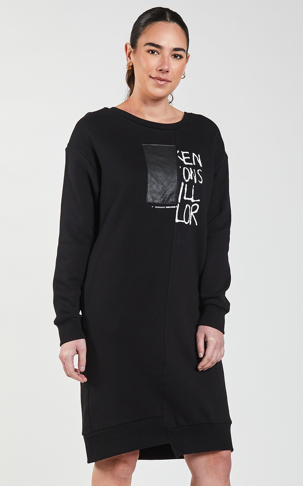 Media Sweatshirt Dress product photo.