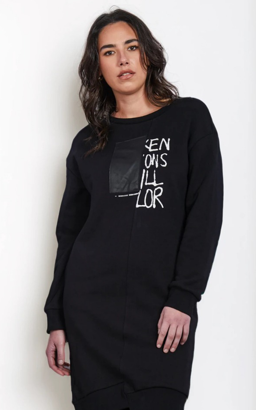 Media Sweatshirt Dress product photo.