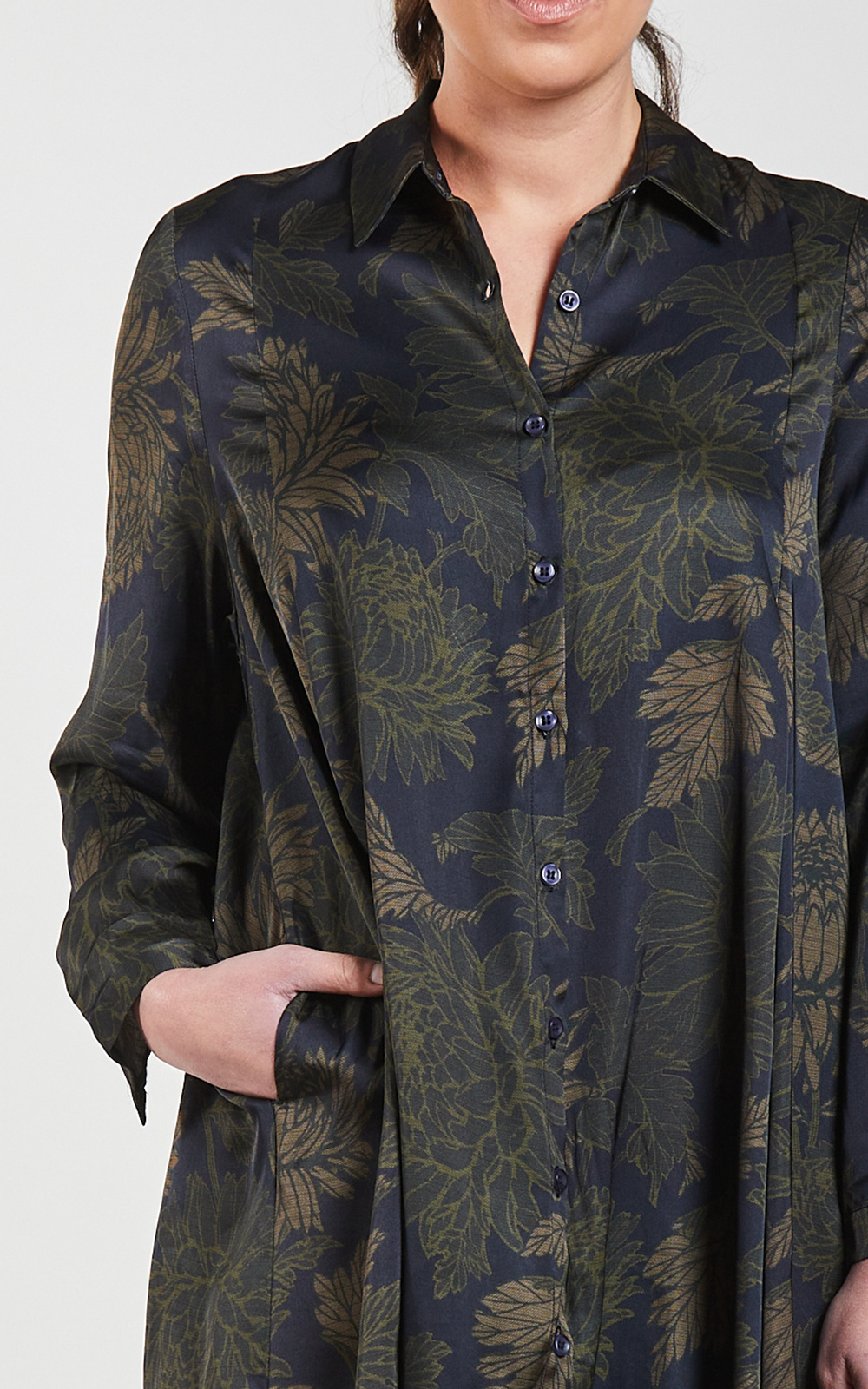 Autumn Drape Shirt product photo.