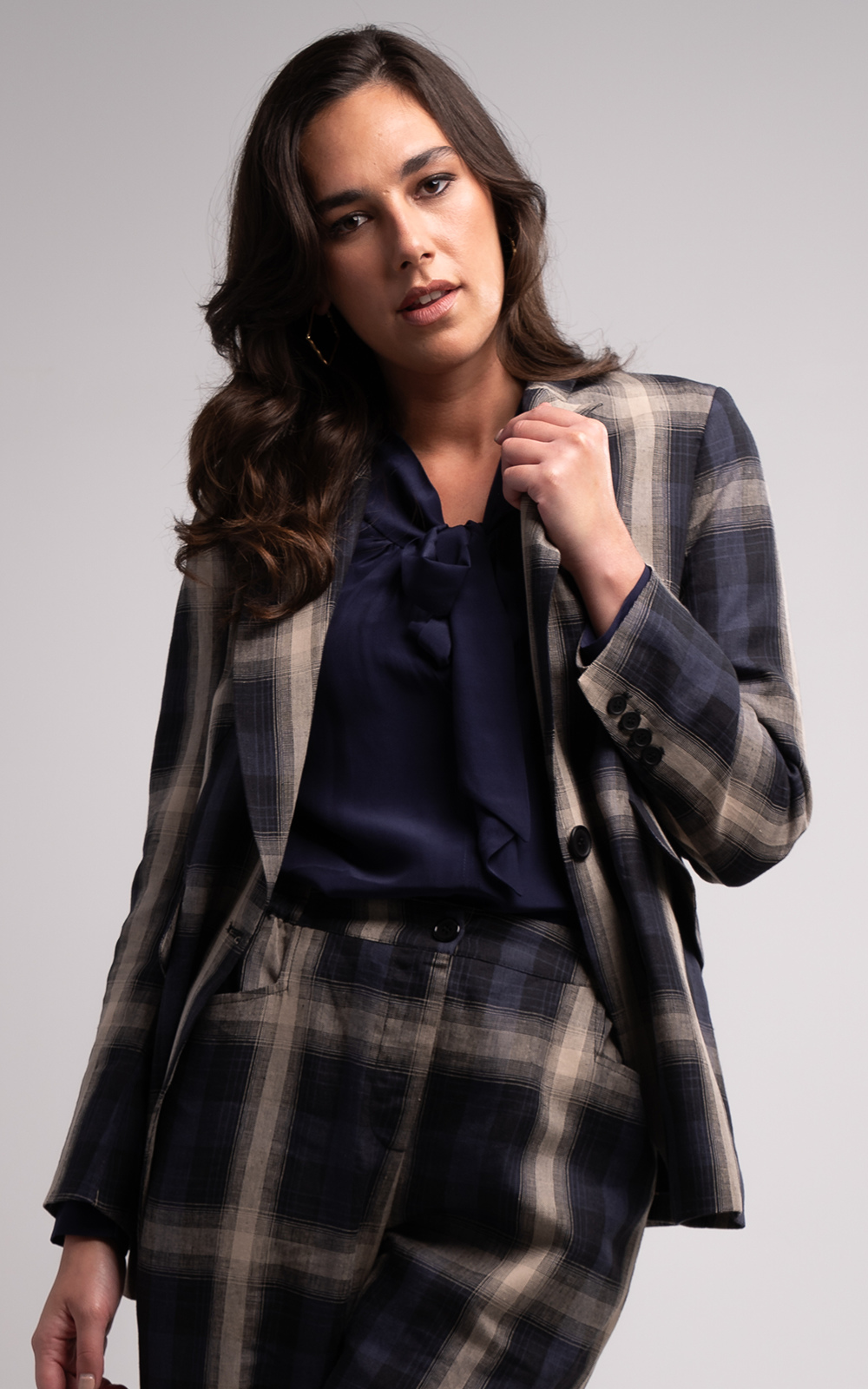 Marakesh Check Blazer product photo.
