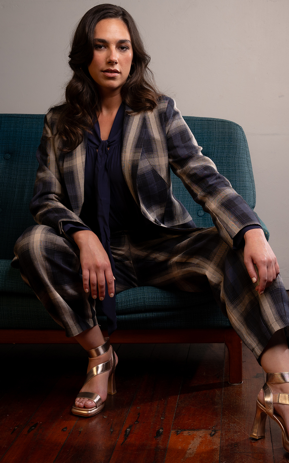 Marakesh Check Blazer product photo.