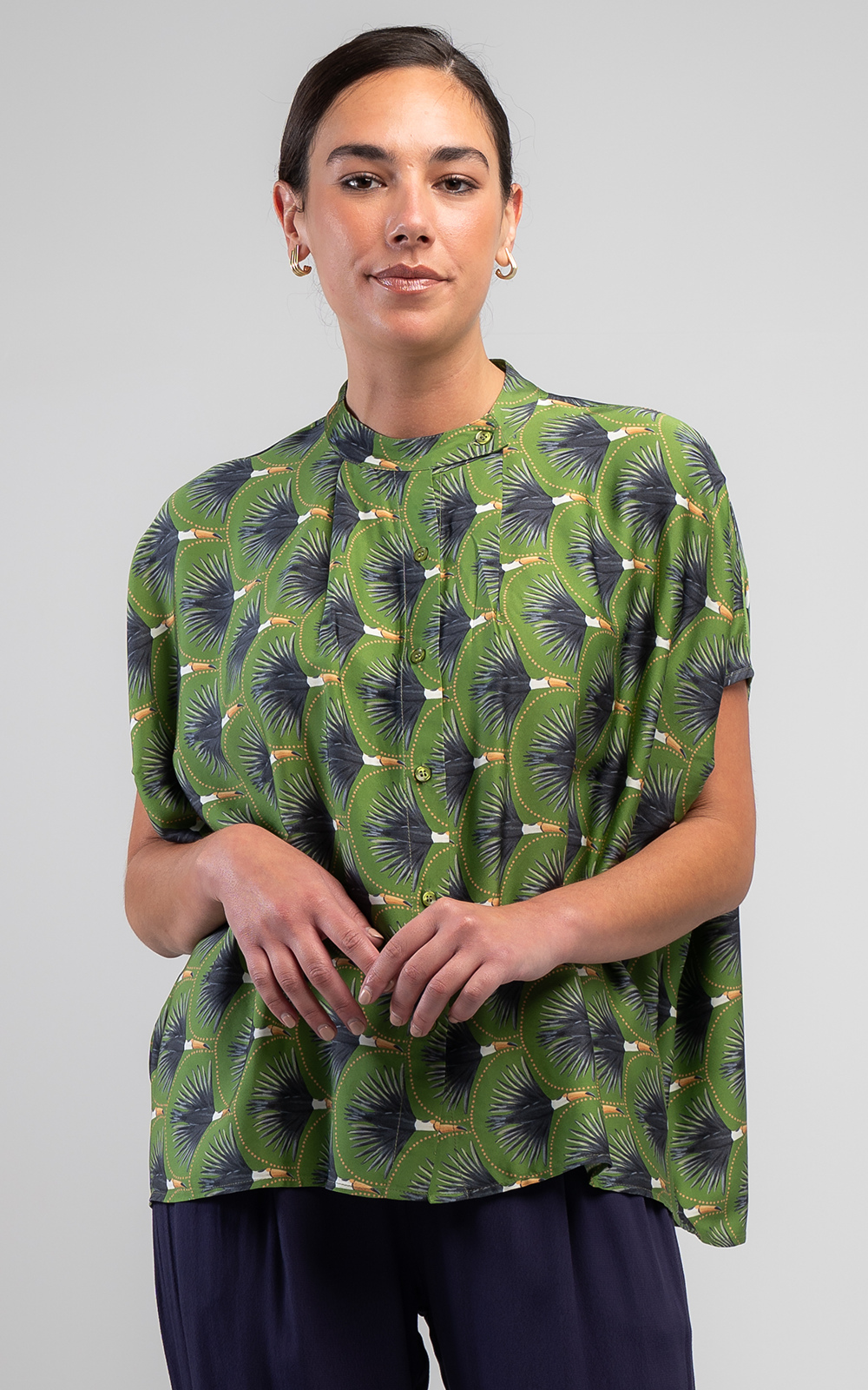 Toucan Drape Shirt product photo.