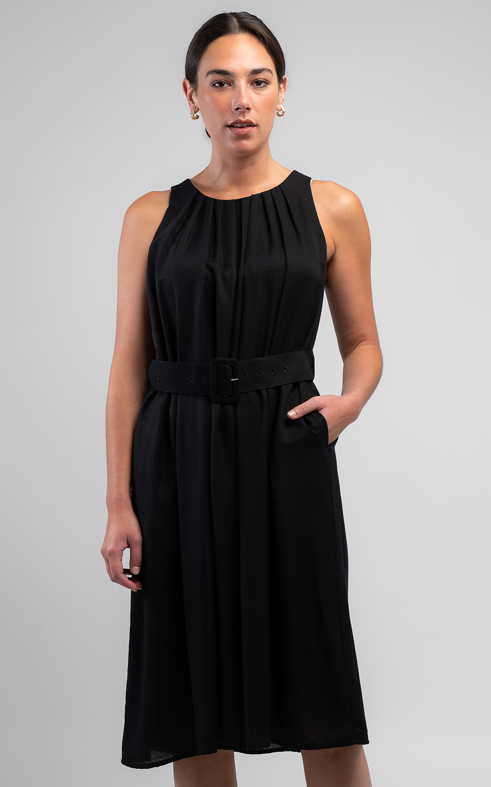 Velocity Pleated Sundress product photo.