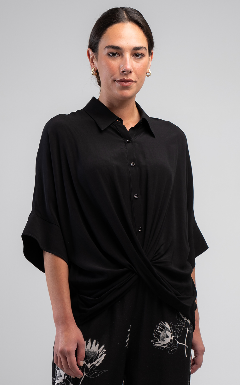 Poppy Crossover Shirt product photo.