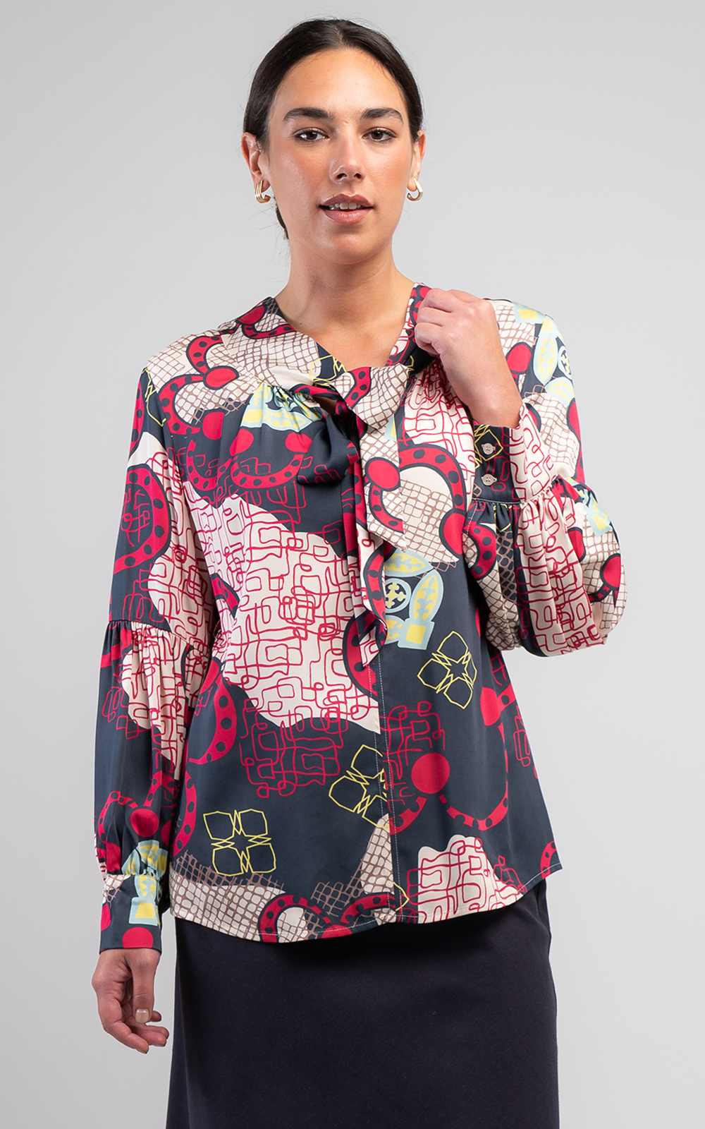 Marakesh Tie Blouse product photo.