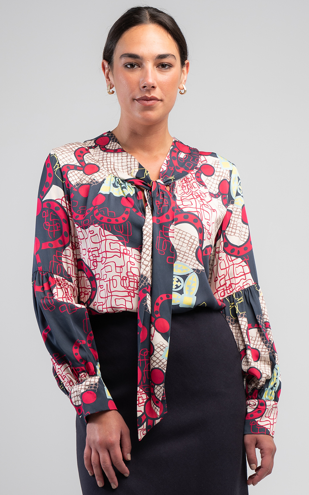 Marakesh Tie Blouse product photo.