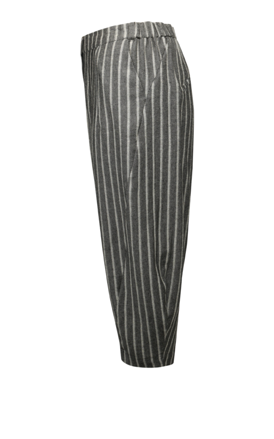 Denim Stripe Barrel Jean product photo.