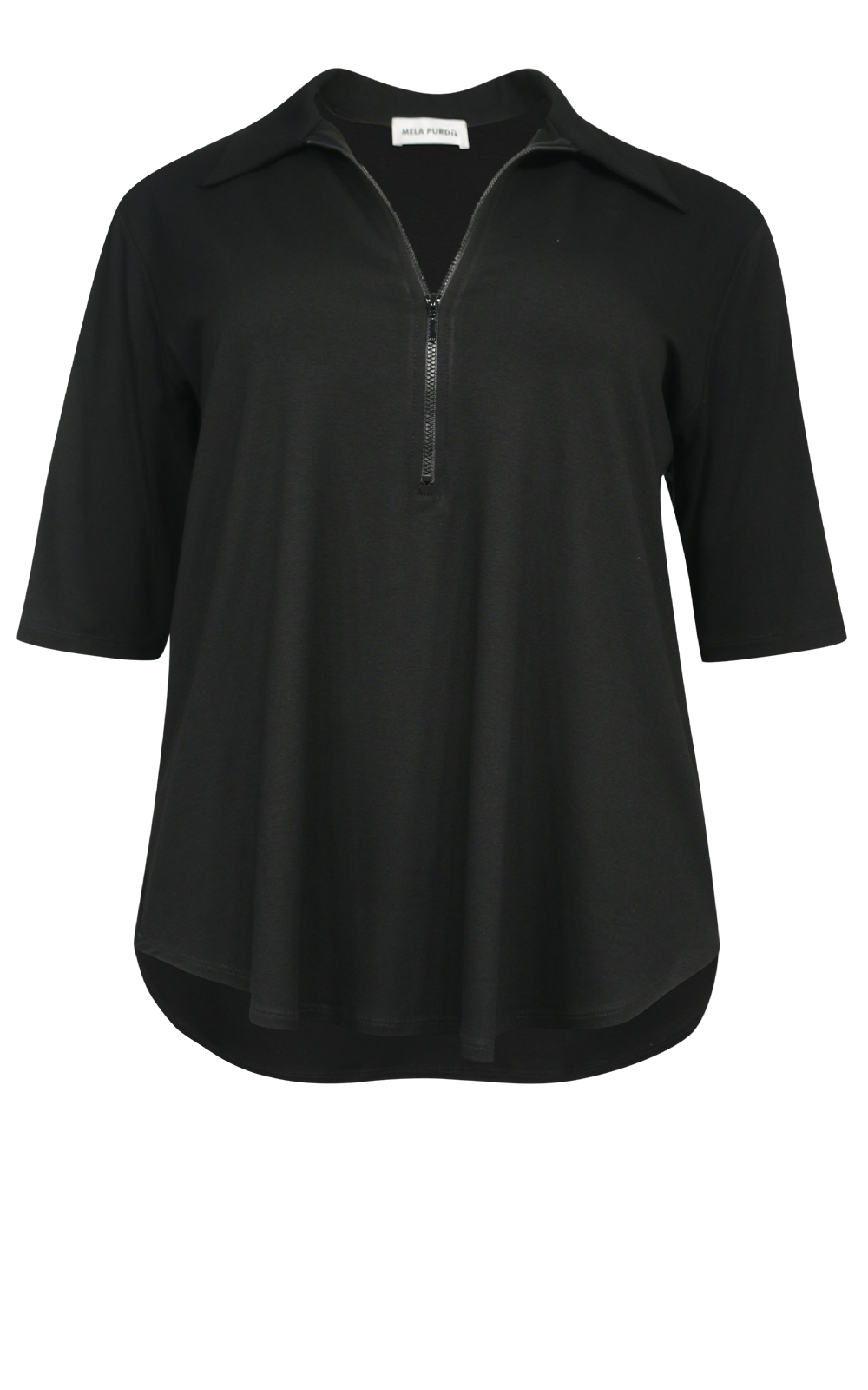 Zip Collar Top product photo.