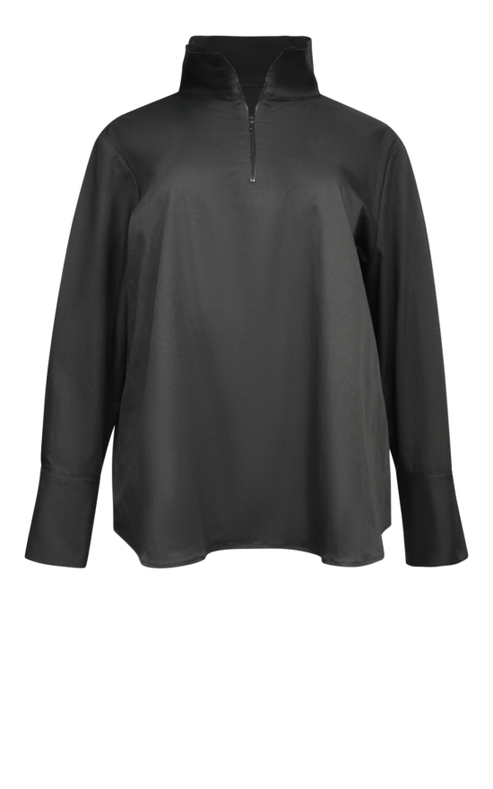 Half Zip Blouse product photo.