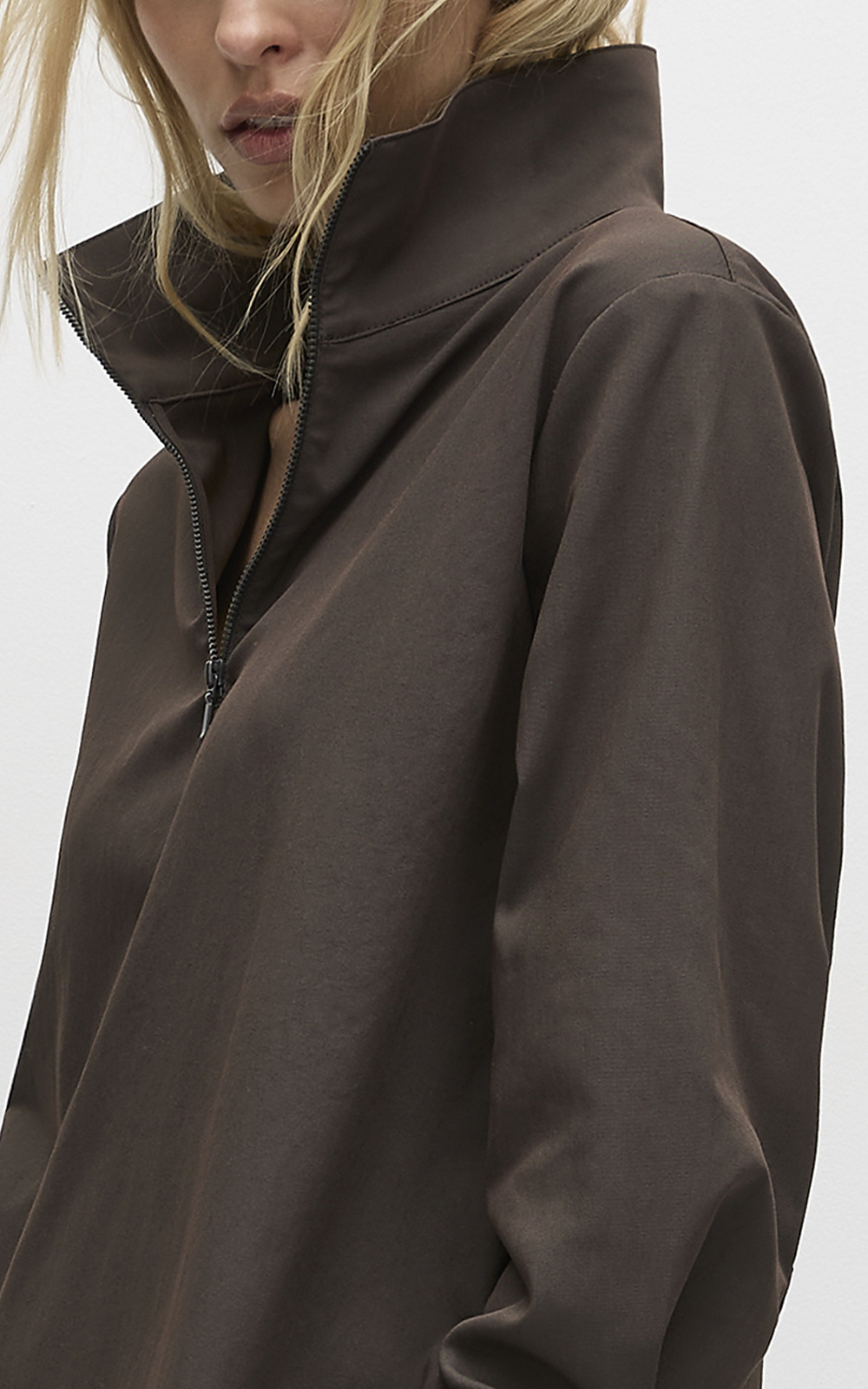 Half Zip Blouse product photo.