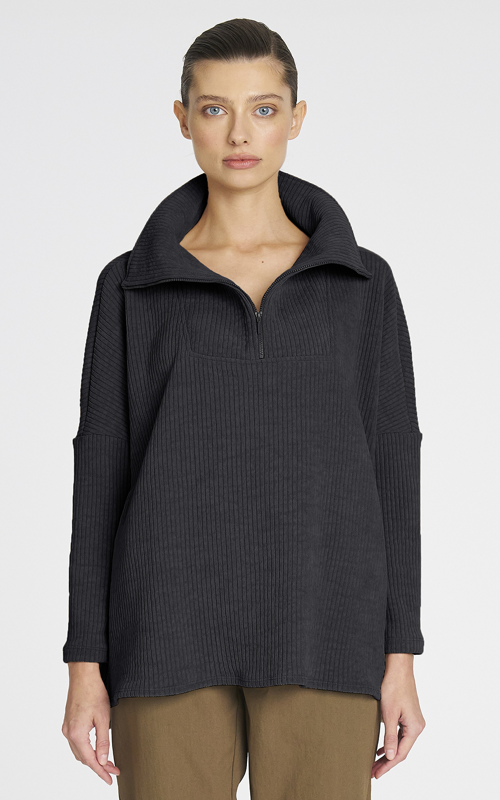 Tube Zip Sweater product photo.