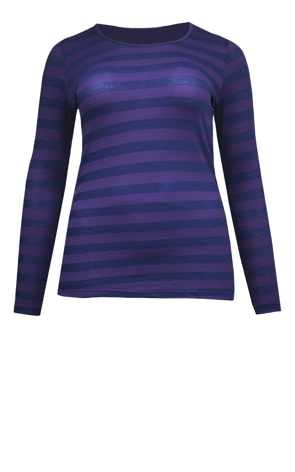 Mystic Long Sleeve Stripe Tee product photo.