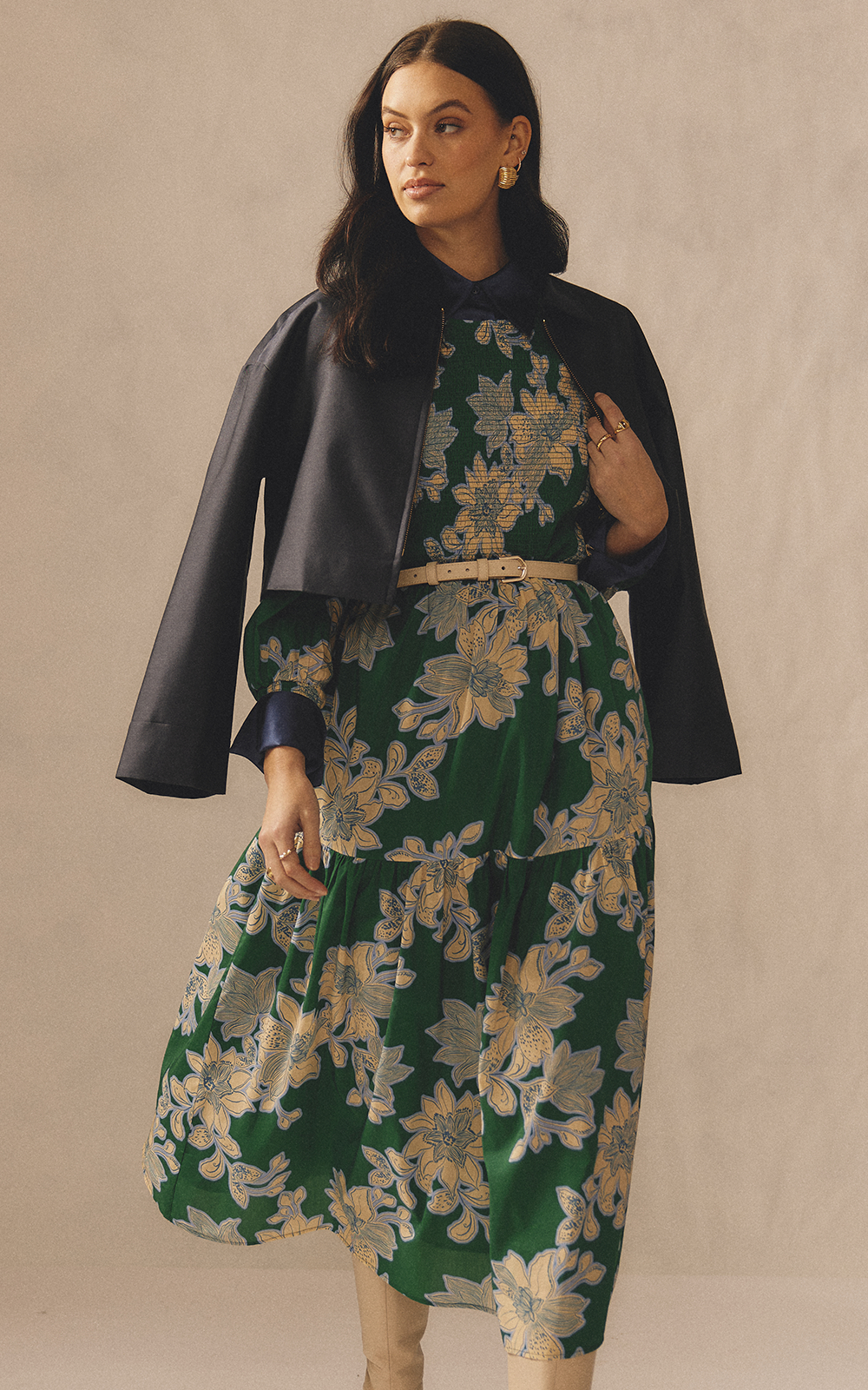 Reagan Dress In Lulu product photo.