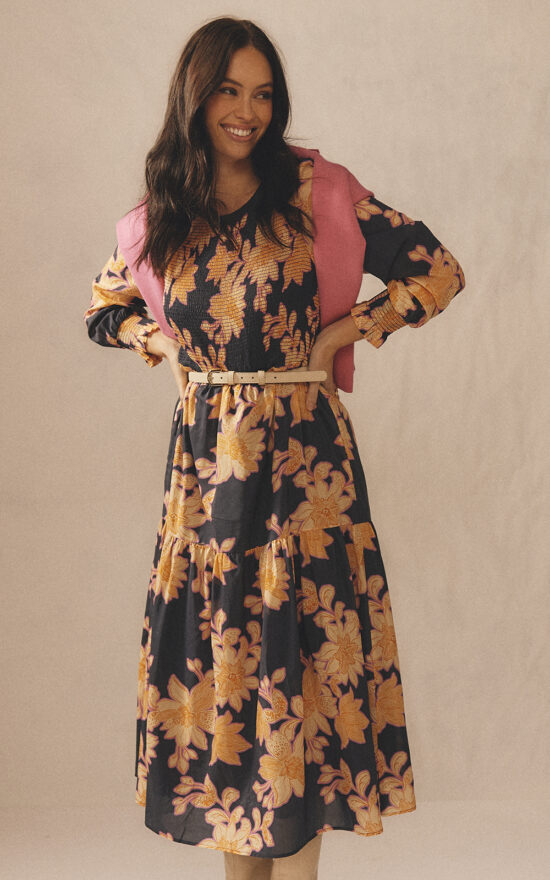 Reagan Dress In Lulu product photo.