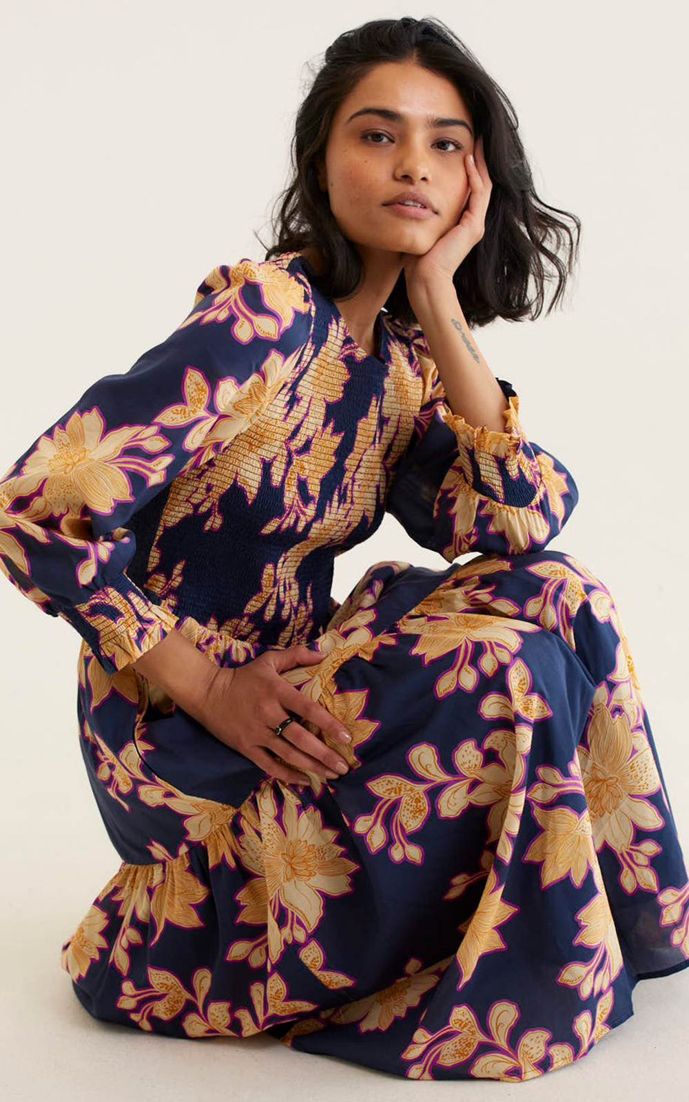Reagan Dress In Lulu product photo.